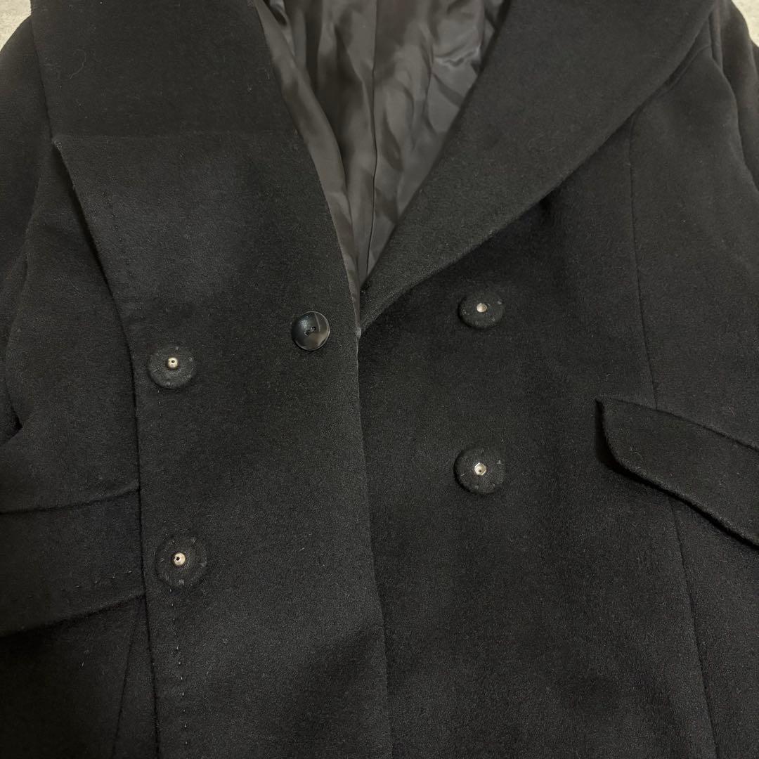 美品】ナチュラルビューティー ベルテッドコート カシミヤ混 大きい
