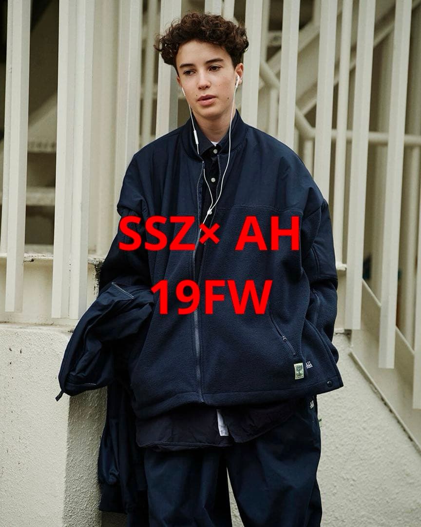 19FW SSZ×AH NYPD フリースビッグジャケットNVY】 - メルカリ