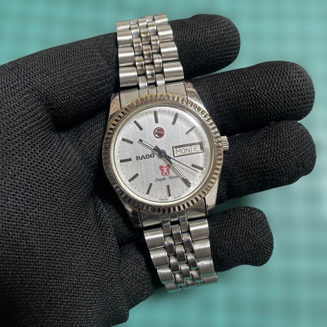 RADO 自動巻き時計 Purple horseシルバー - メルカリ