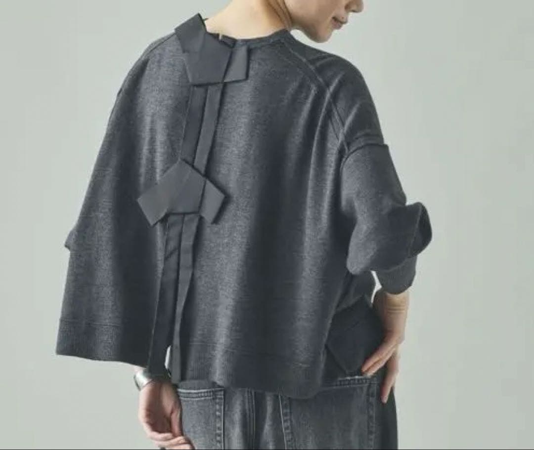 美品　Curensologyファインウールバックリボンプルオーバー Curensology｜ファインウールバックリボンプルオーバー | Rakuten