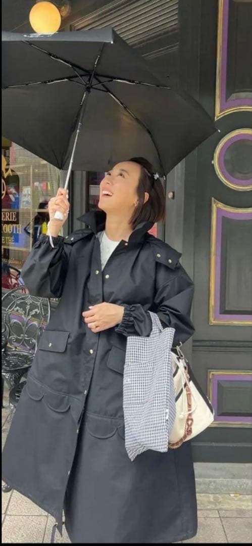 ロージーモンスター　フード付きスカラップレインコート レインコート フード付き カッパ[品番：FQ000185895]｜PlusNao