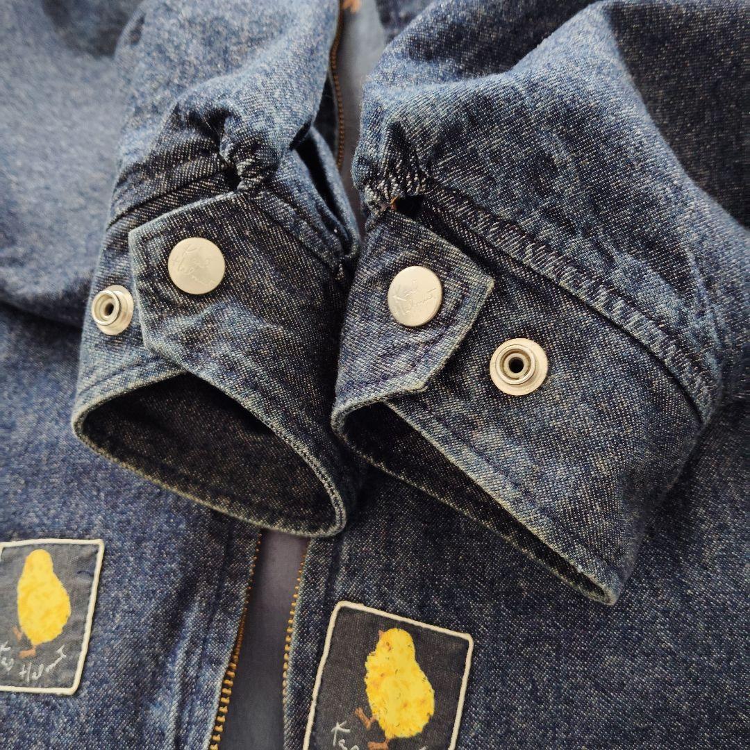 ピンクハウス カールヘルム ひよこ総柄 デニムブルゾン パーカー 刺繍