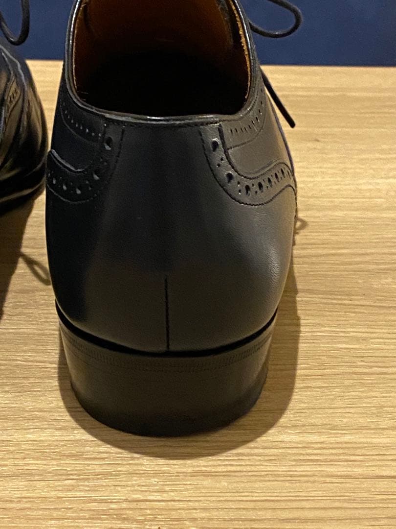 ランバン　レザーシューズ　ネイビー　25.5cm 革靴　メンズ