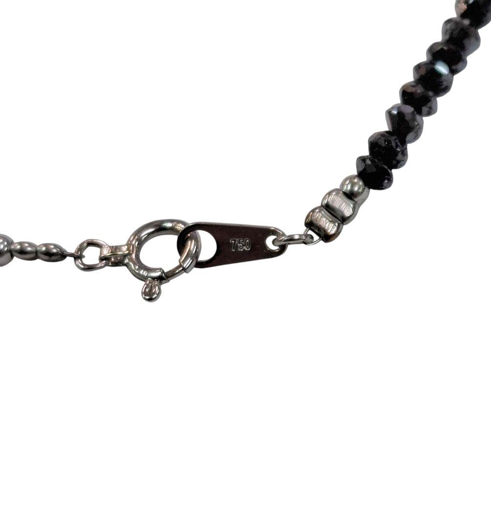 ブラックダイヤネックレス D:30.37 K18WG 40cm 6.5g