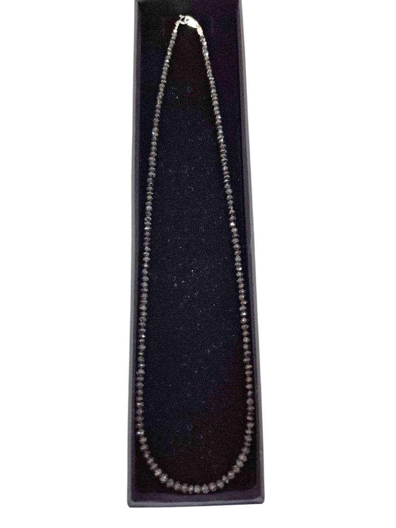 ブラックダイヤネックレス D:30.37 K18WG 40cm 6.5g