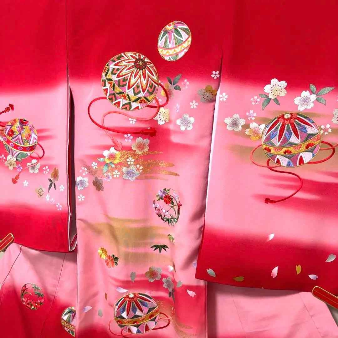 《新品》日本製 特選刺繍 ぼかし京友禅 本金銀箔技法 お宮参り 産着 たとう紙付