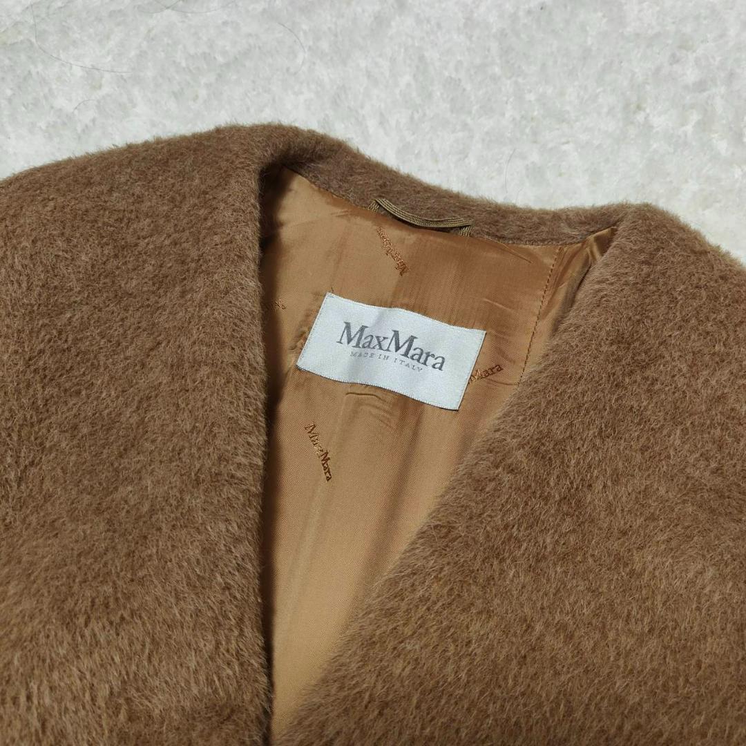 極美品】MaxMara テディベアコート ベルテッド 女優襟 アルパカ 白タグ