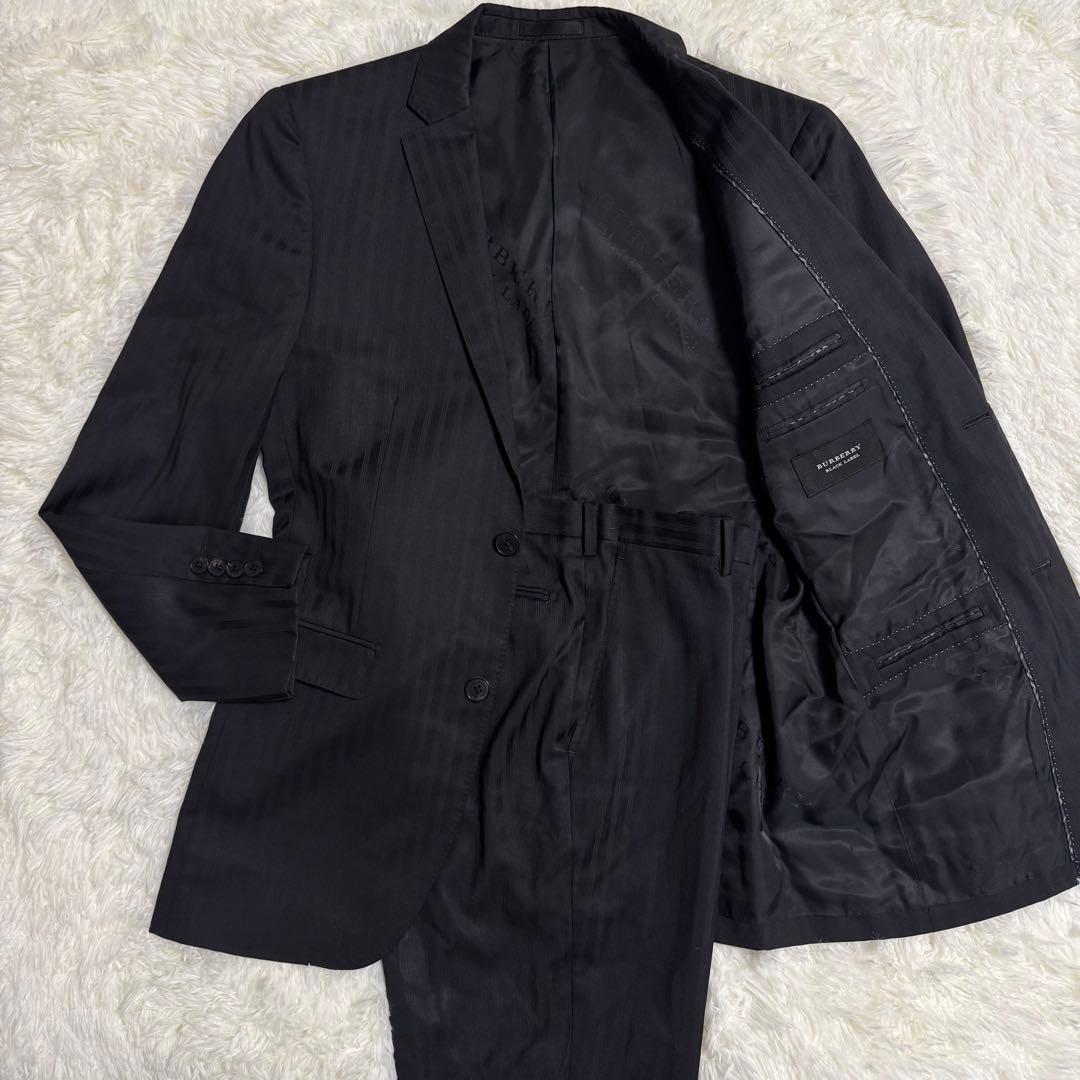 バーバリーブラックレーベル セットアップ スーツ ストライプ Mサイズ