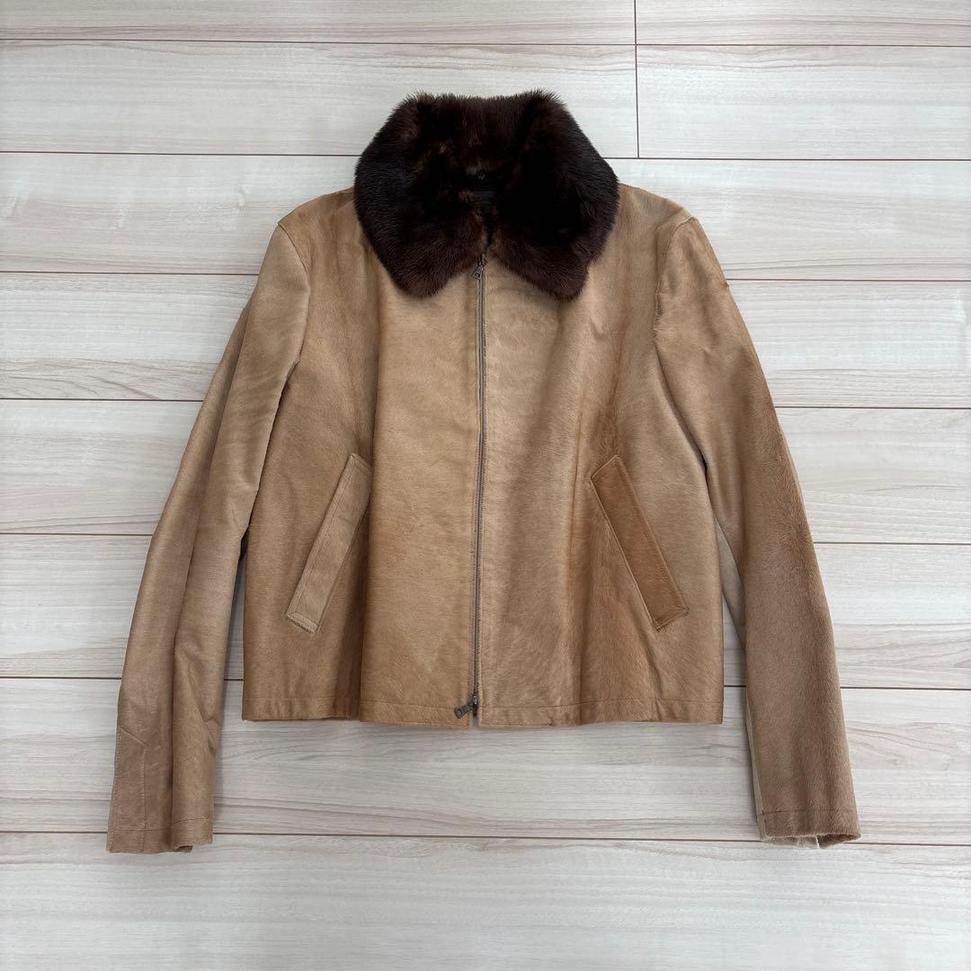 CASUAL様専用 プラダ PRADA ハラコJKT レザーJKT ファー付き - メルカリ