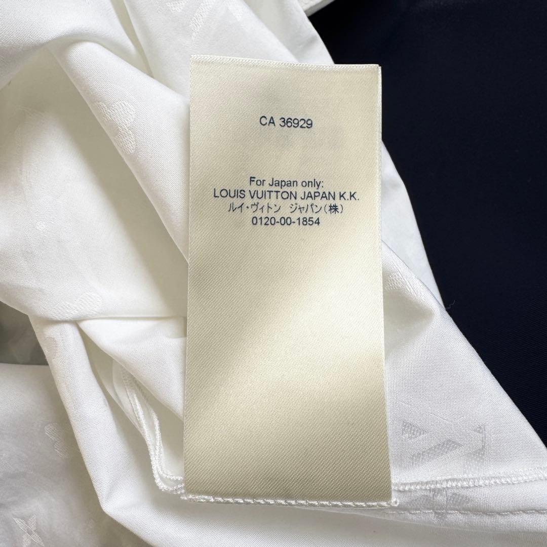 新品タグ付 21SS ルイヴィトン シャツ モノグラム 総柄 フリル L相当