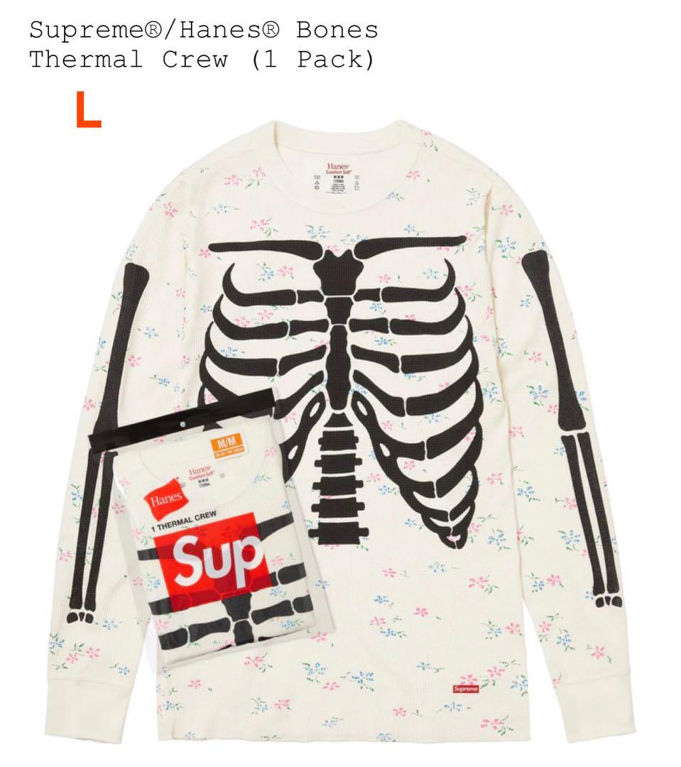 Supreme Hanes Bones Thermal Crew Floral - メルカリ