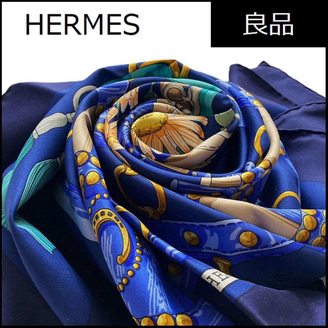 エルメス スカーフ カレ90 AUX CHAMPS フィールドへ シルク100% - メルカリ