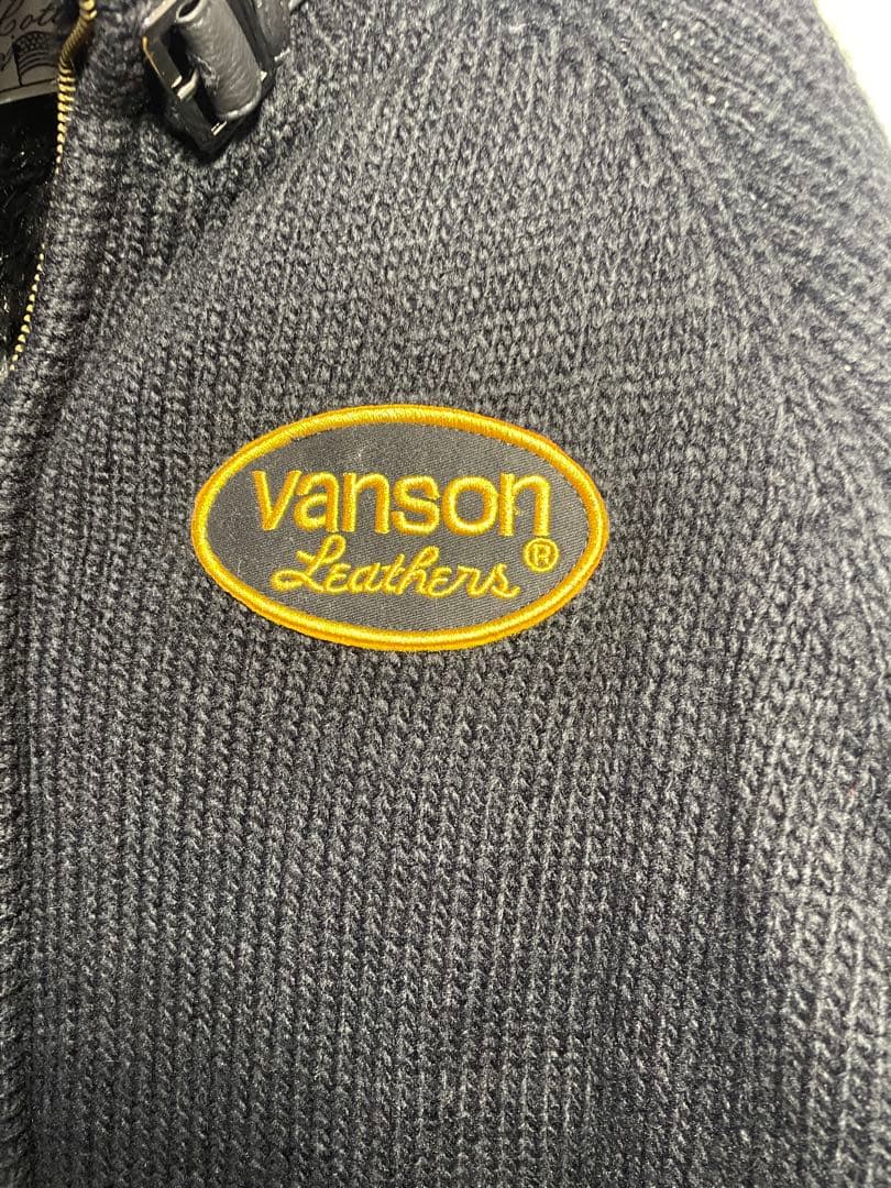 VANSON スカルデザイン ニットジャケット ニットアウター