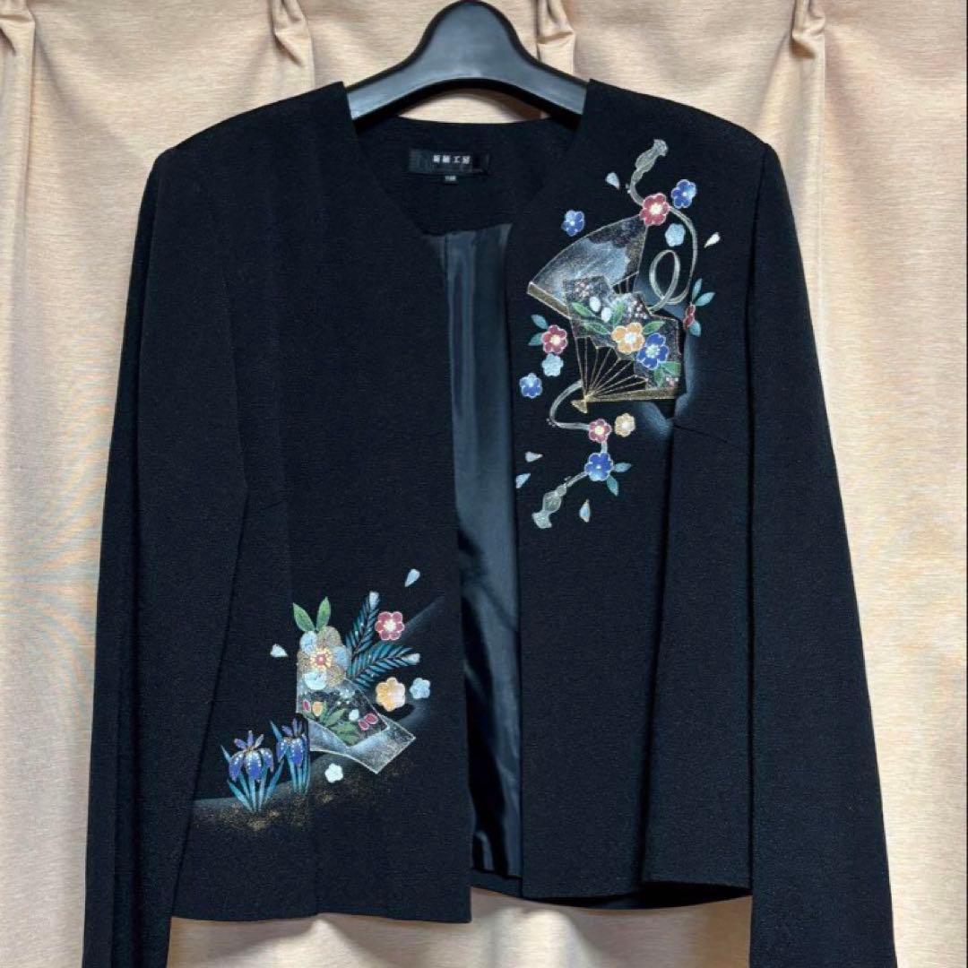 縮緬工房 セットアップ 留袖風ワンピース ジャケット ちりめんサイズ11