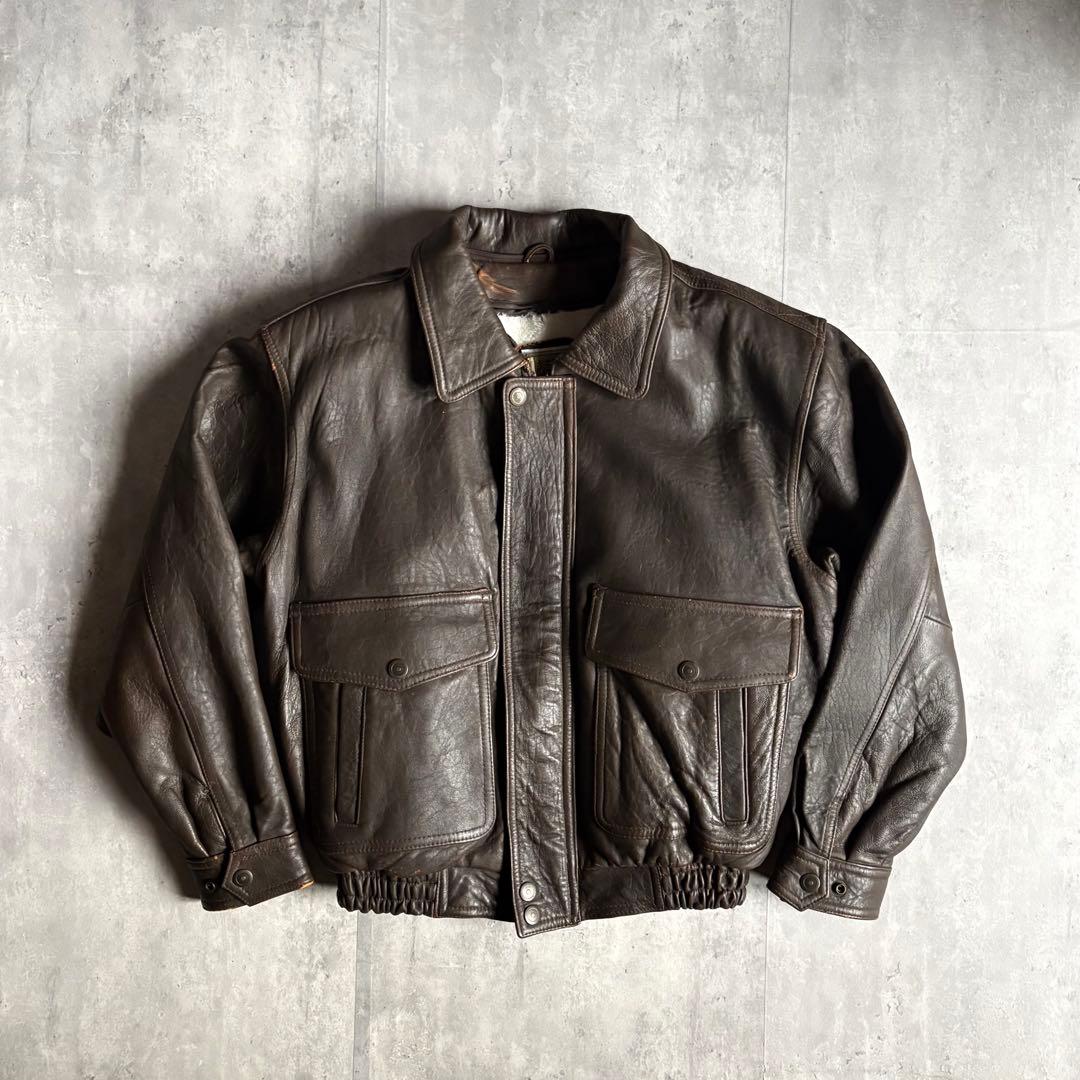 90s vintage】A-2 フライトジャケット ライナー 本革 短丈 古着 - メルカリ