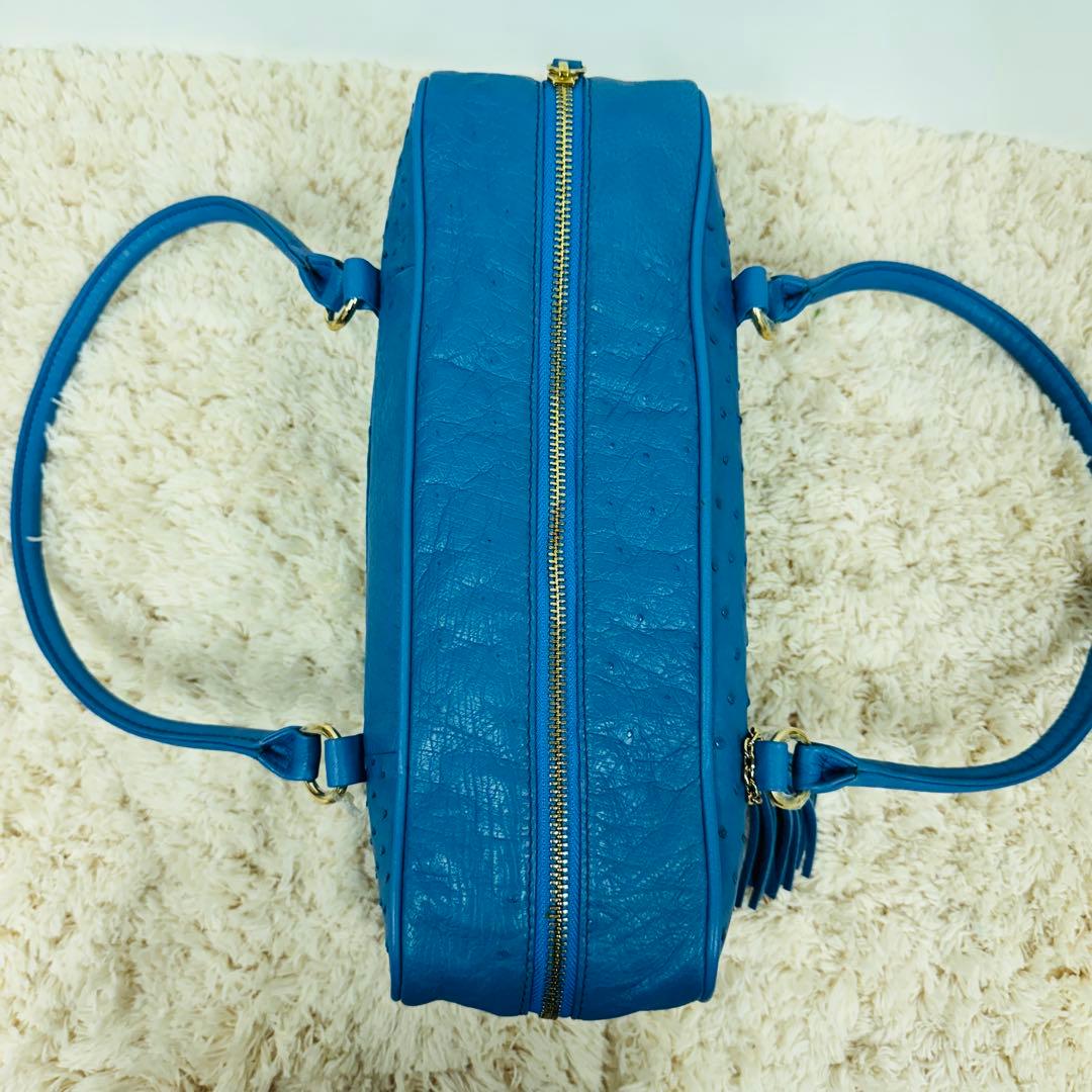 未使用品 YU HAMANO オーストリッチ 高級 ダックスバッグ レザー