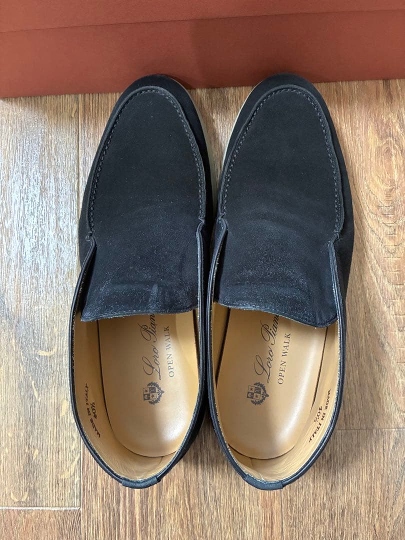 O91☆美品☆極上スエードレザー オープンウォーク ロロピアーナ