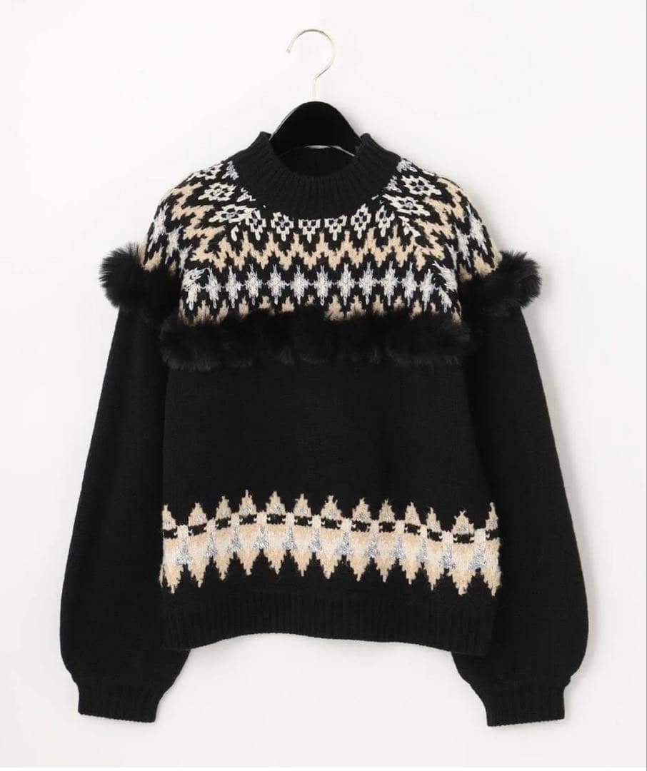 ayucos様専用 グレースコンチネンタル ニット セーター 黒 ファー