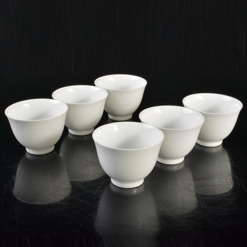 tata様専用 高麗庵 清六窯中村清六作 白磁煎茶碗 六客 共箱 M R6703