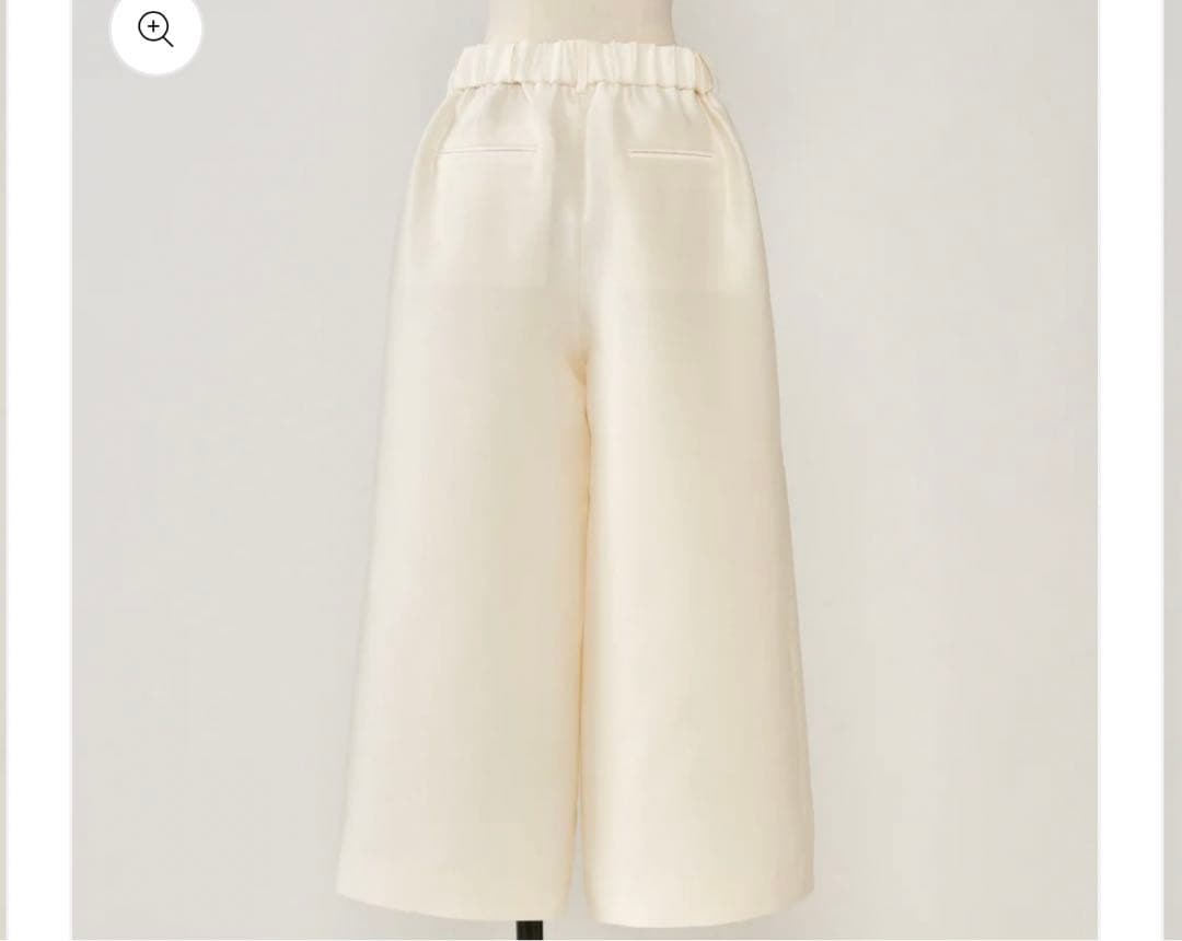 Heve VANILLA シアーサテンガウチョパンツ 36 バニラ