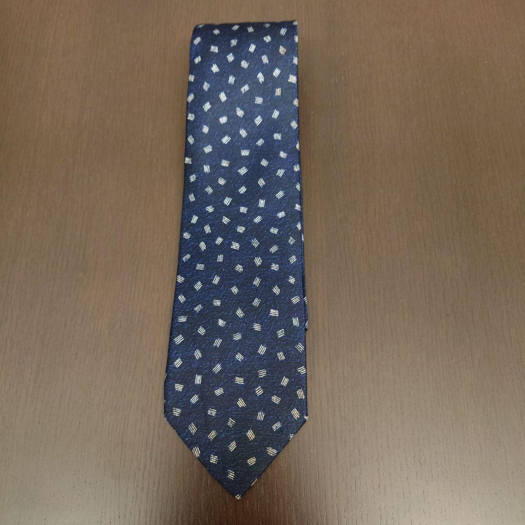 BVLGARI ブリガリ ネクタイ ネイビー セッテピエゲ メンズネクタイ