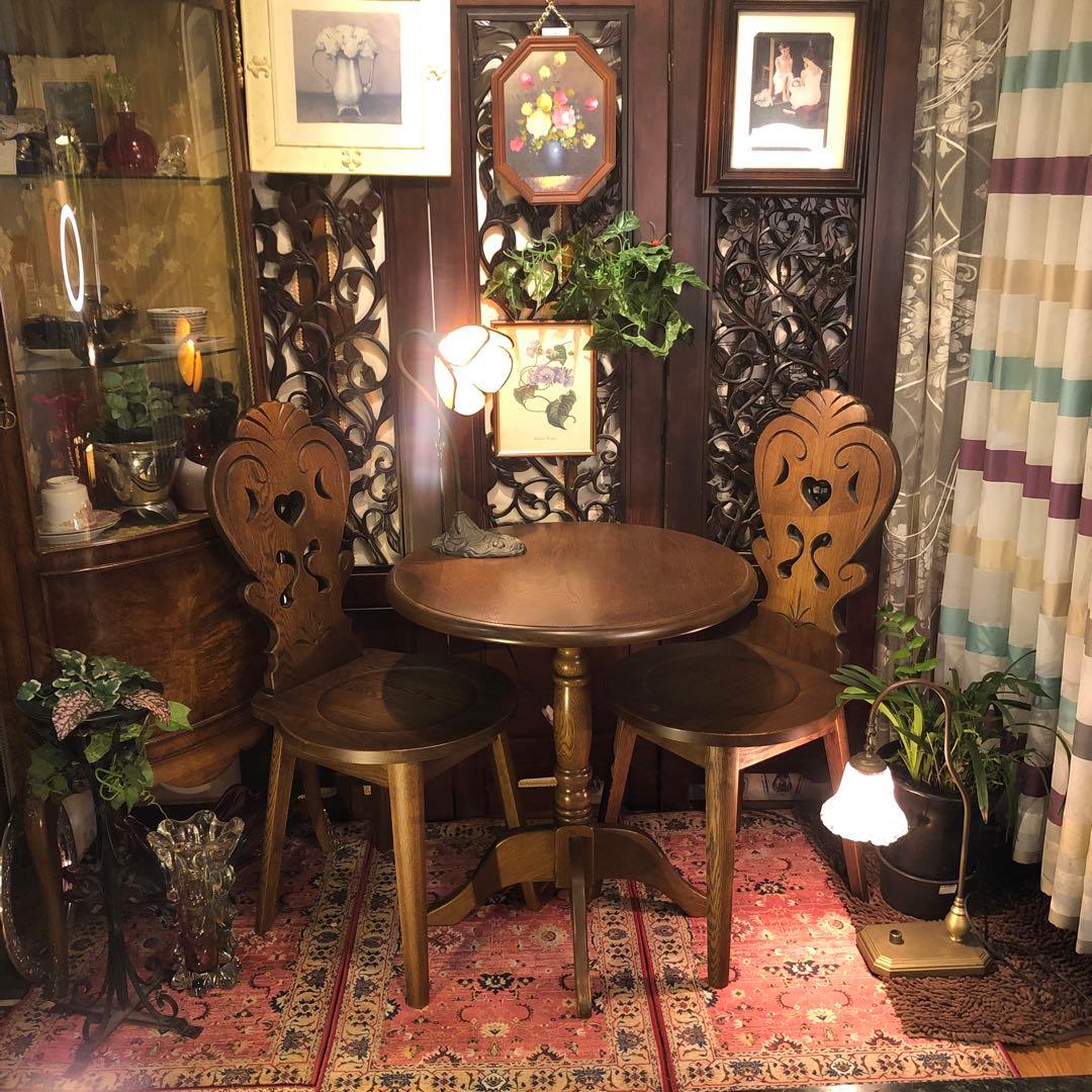 ８０年代　ブリティッシュアンティークST スピンドルコンパクト　ラウンドテーブル フランスアンティーク家具 ラウンドテーブル.3 フレンチサイドテーブル