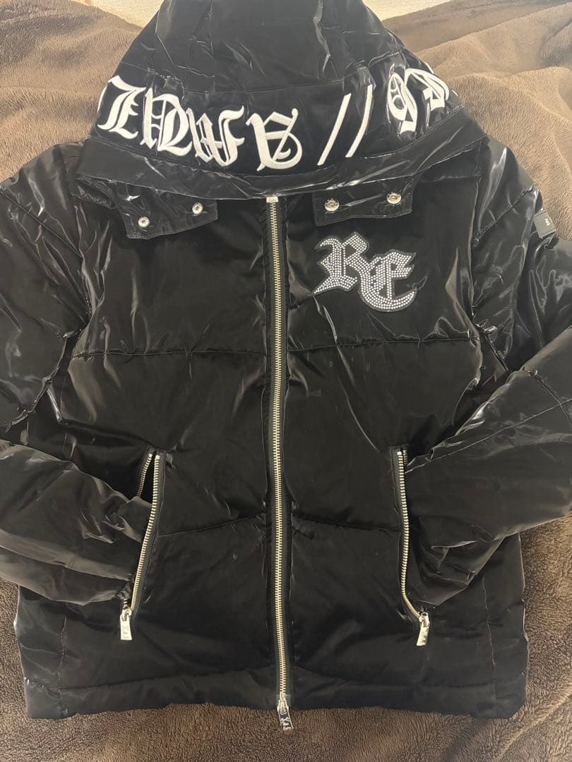 RTGE 黒 ダウンジャケット フード付き Lサイズ - メルカリ