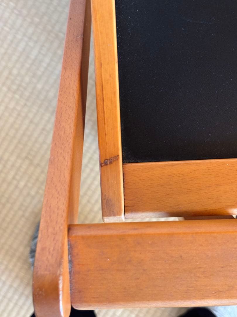 イタリア木製折り畳みキッチンワゴン 黒色天板ホッパペドレッティ