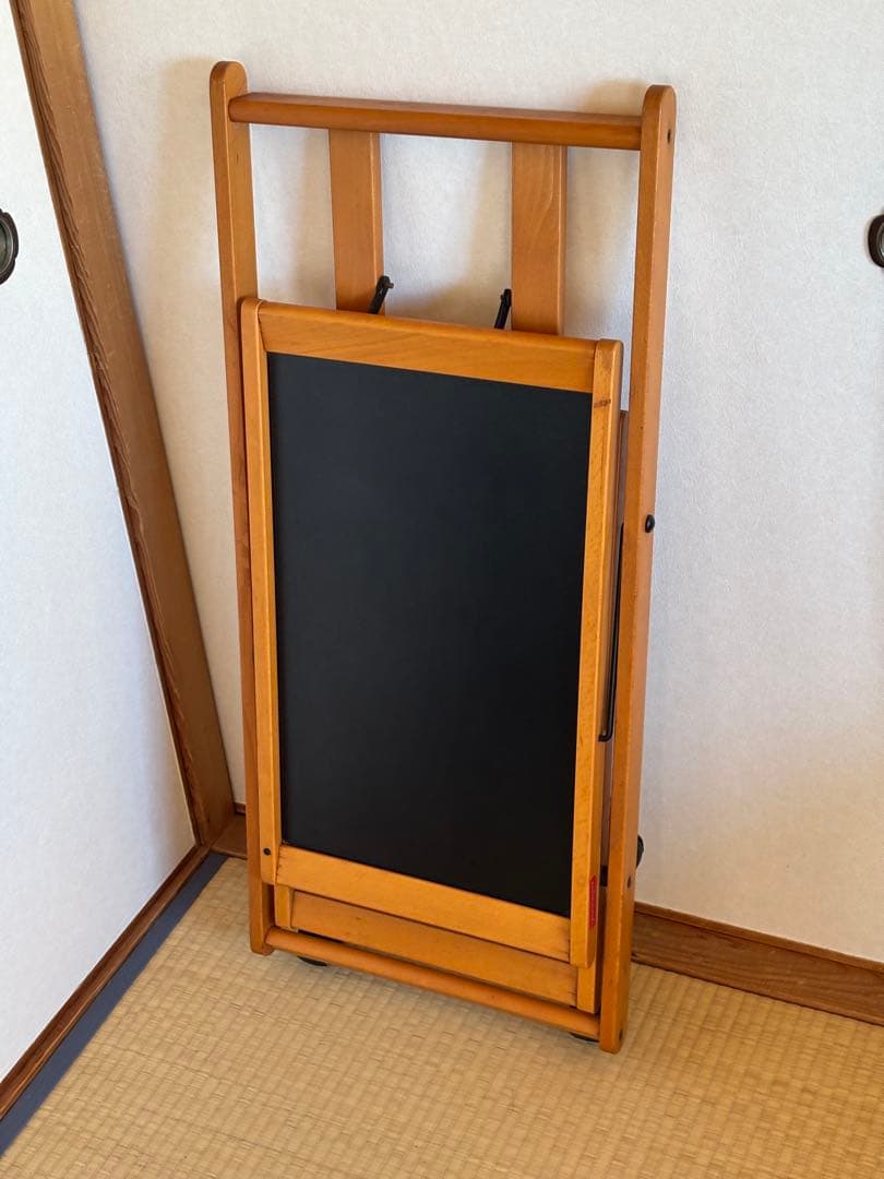 イタリア木製折り畳みキッチンワゴン 黒色天板ホッパペドレッティ