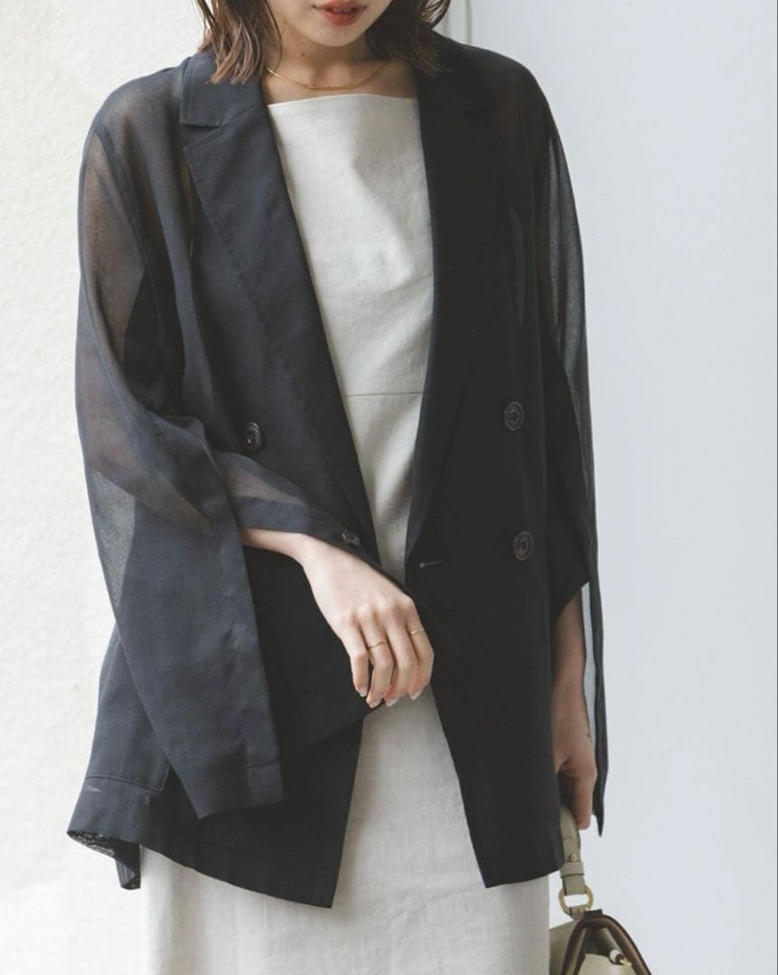 ノーブル スリットスリーブシアージャケット 追加》スリットスリーブシアージャケット（テーラードジャケット
