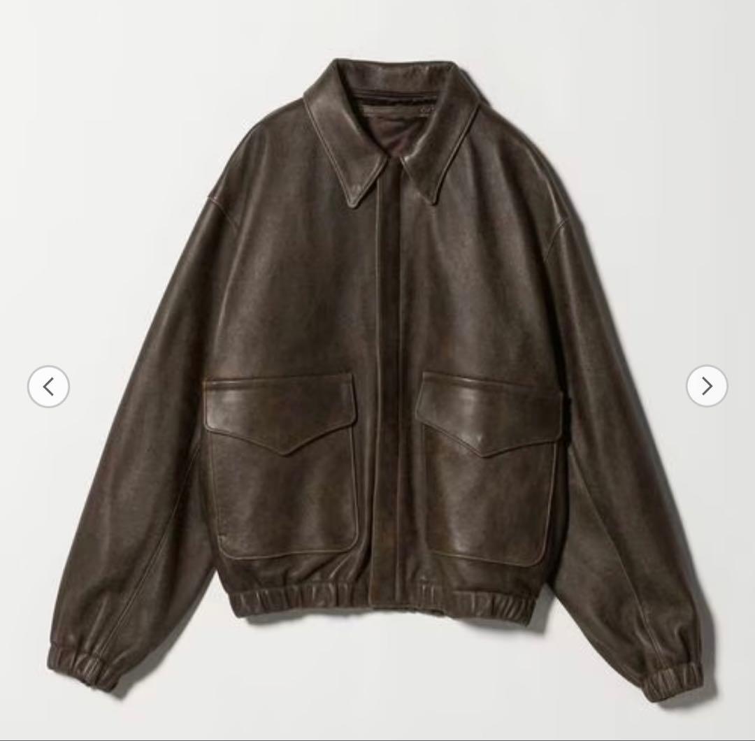 y*i様 完売品h beauty&youth A-2レザージャケット H BEAUTY＆YOUTH エイチ 日本製 HORSE LEATHER DOUBLE RIDERS ホース