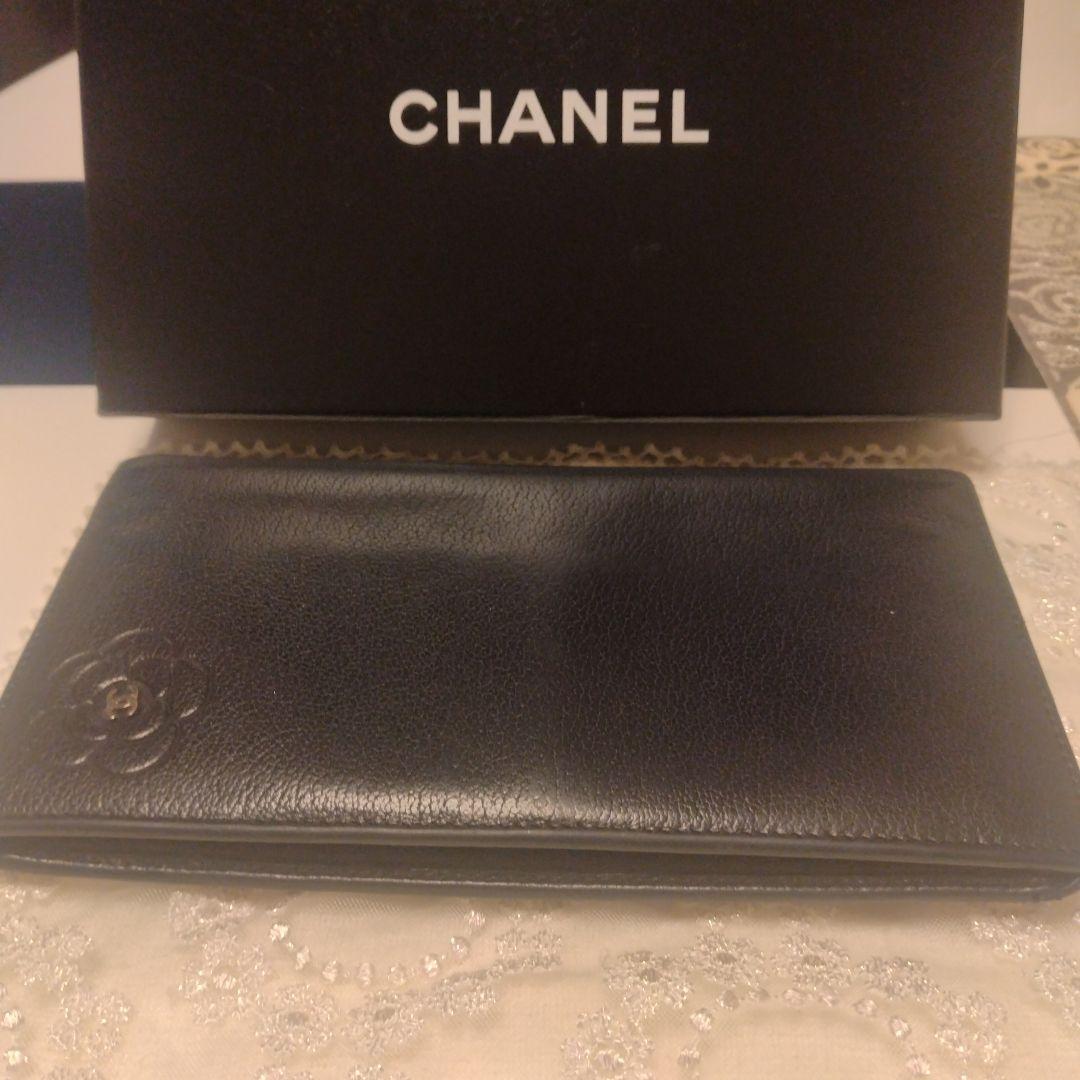 CHANEL ブラック 長財布☆ カメリア - メルカリ