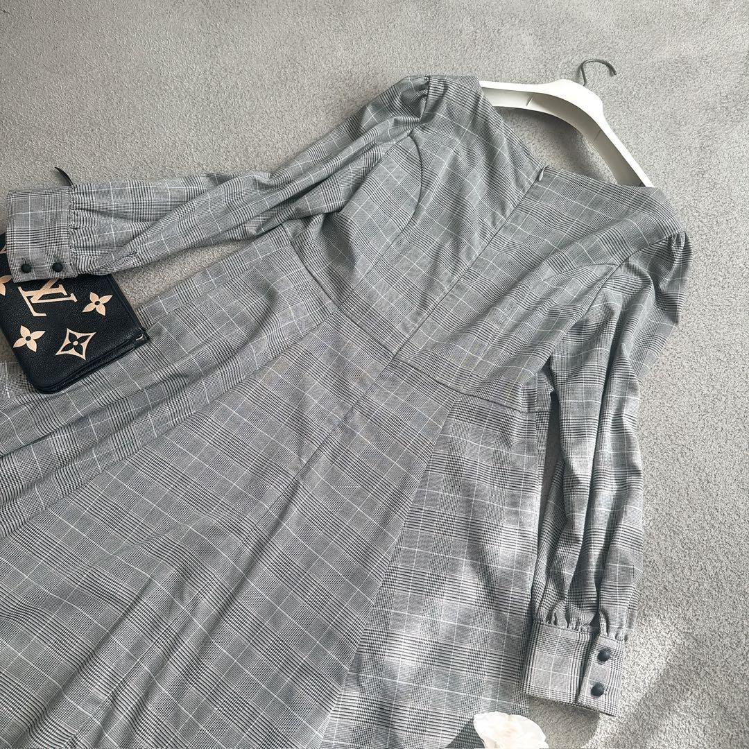 over E オーバーイー グレンチェックワンピース 96サイズ グラマー