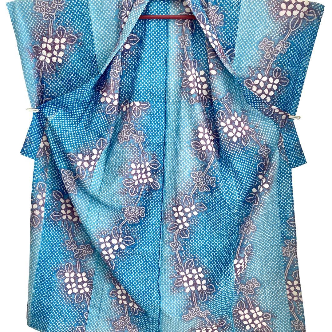 ☆ QP様専用です☆新品未使用品 紫陽花 有松絞り 絞り浴衣 浴衣 NO7