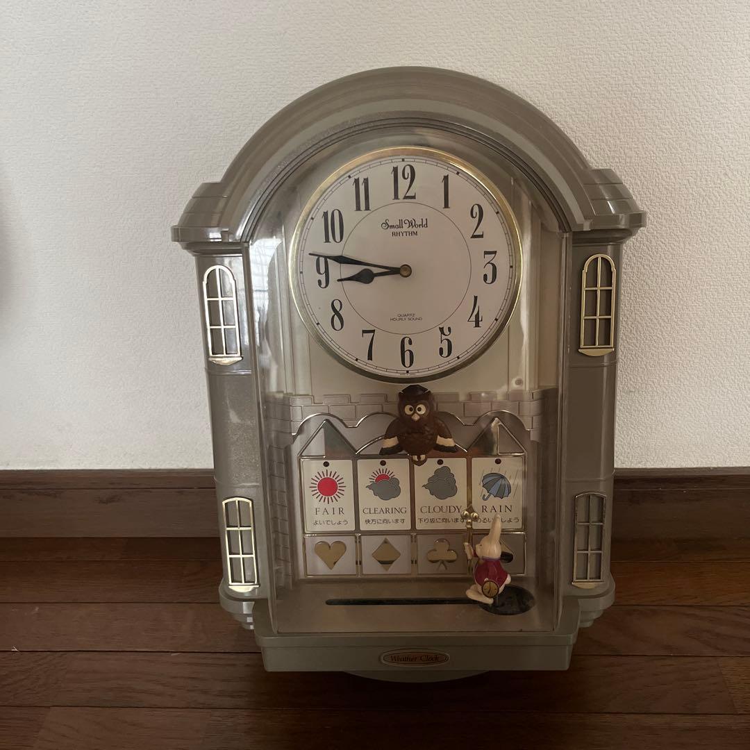 生産終了 RHYTHM スモールワールド ウェザーDX からくり時計 ジャンク