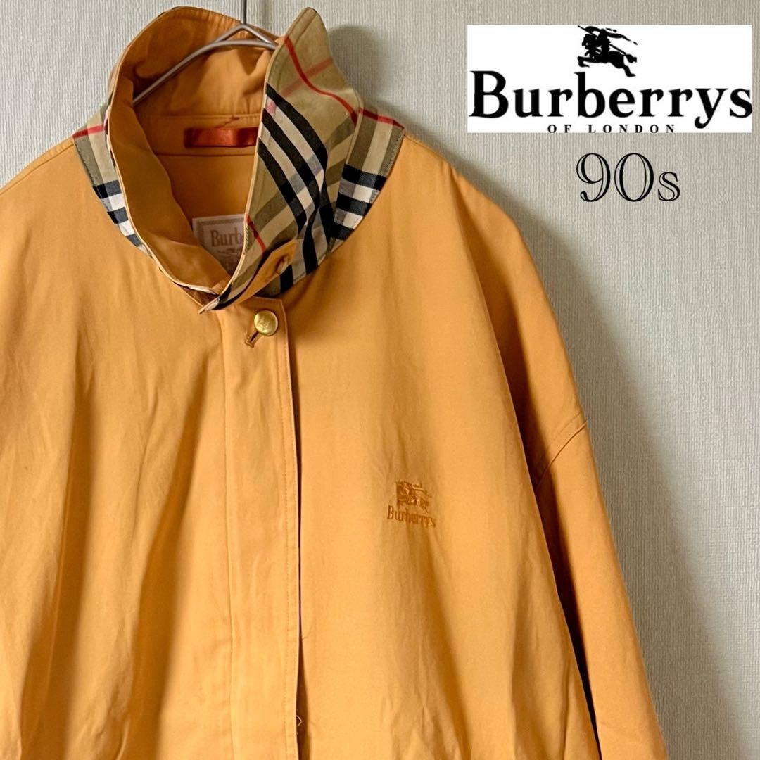 90s burberrys（バーバリー）スイングトップ/オレンジ - メルカリ