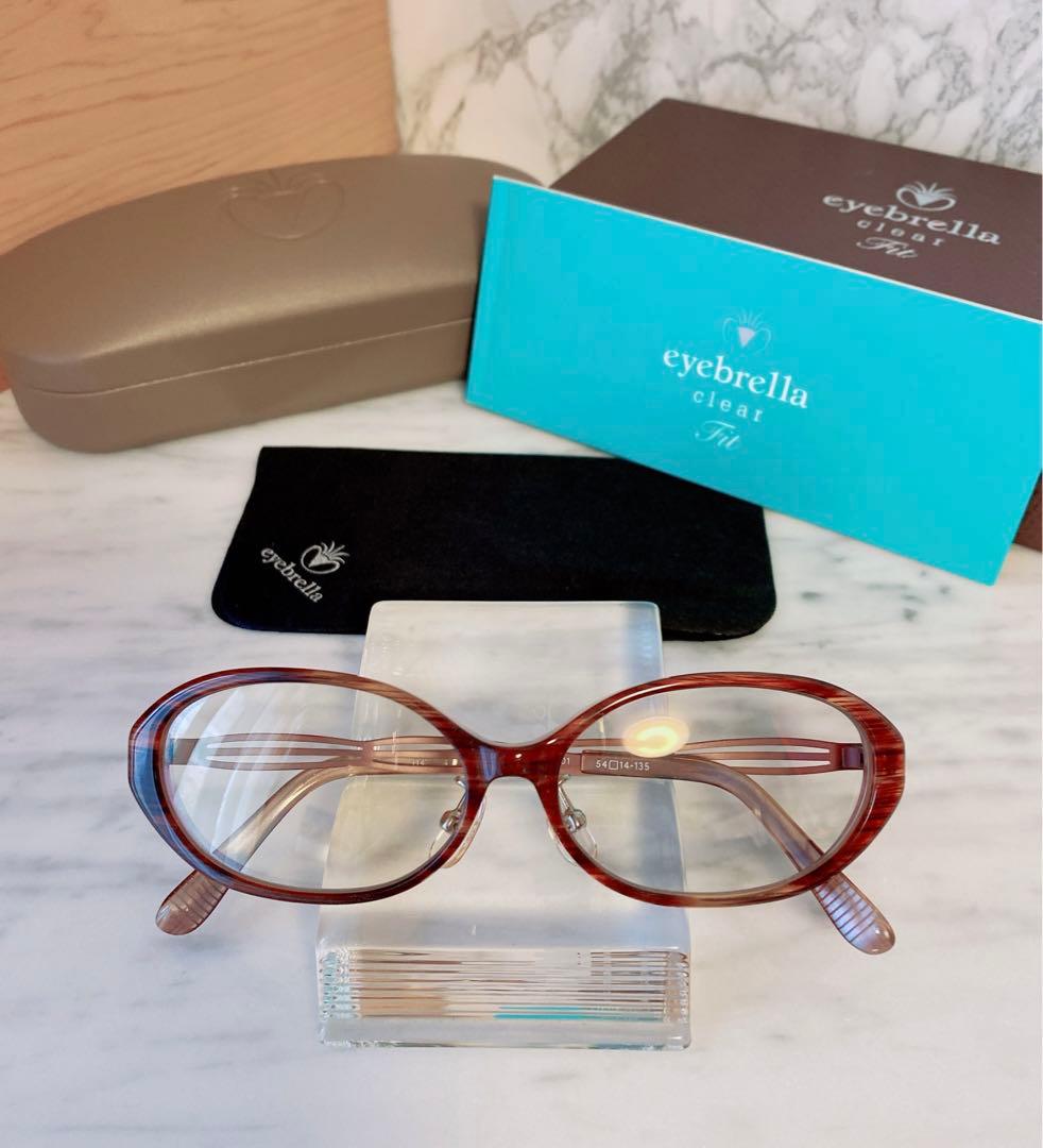 美品 アイブレラ クリアフィット ブラウン オーバル サングラス アイブレラ クリアノーブル じゅん散歩 テレビ朝日 テレ朝通販