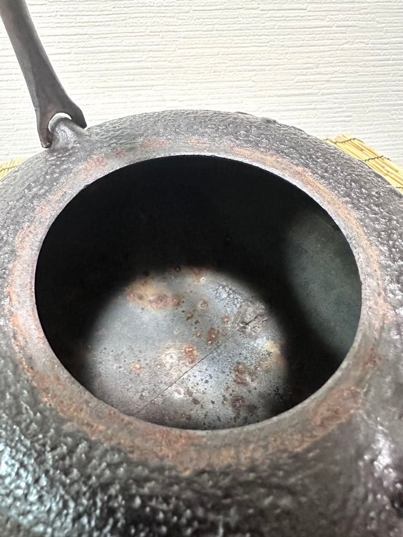 USED品 岩手県奥州 佐秋鋳造所 佐藤守巨造 真作保証 南部鉄瓶 南部