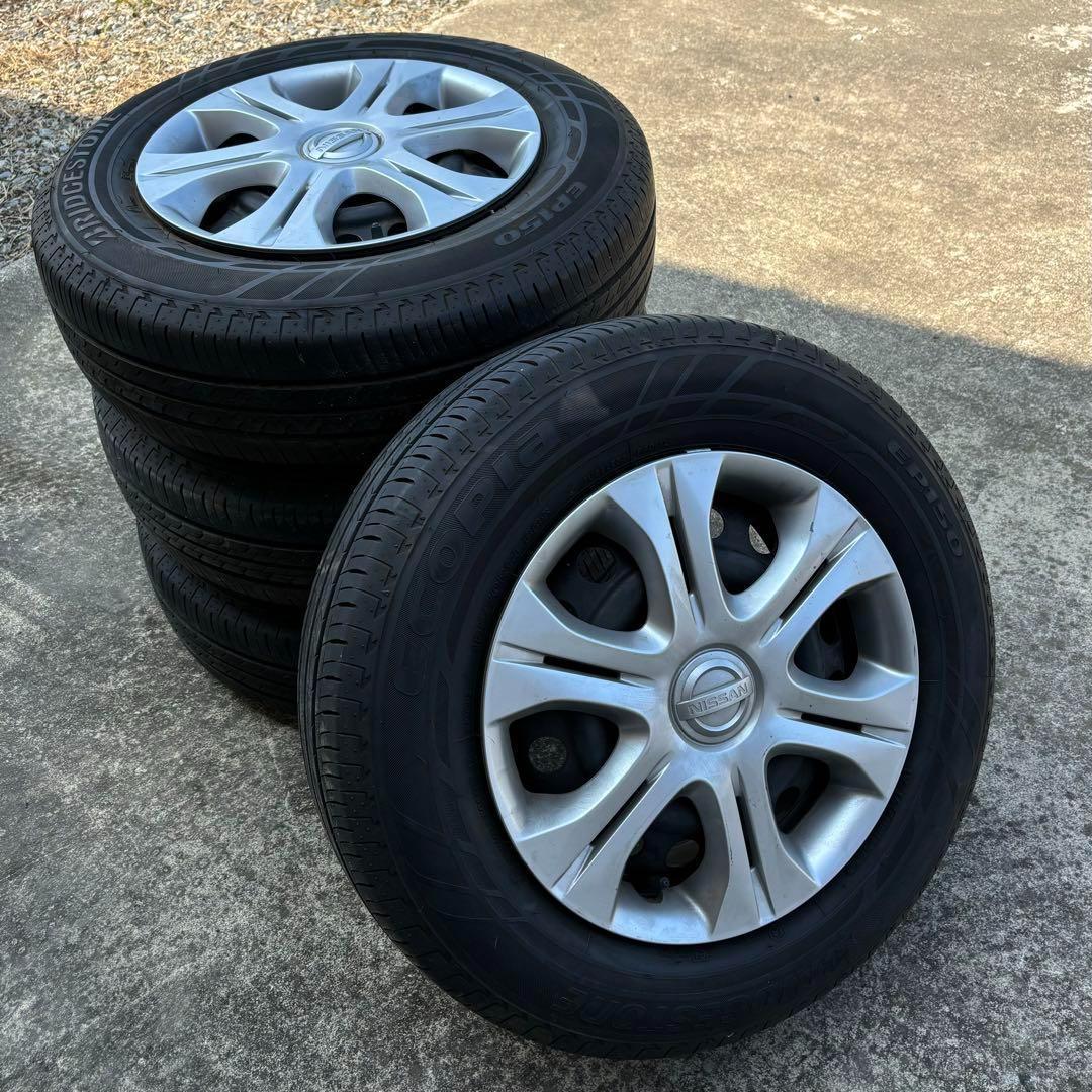 日産ノートE12 純正ホイールブリヂストンエコピアタイヤ4本セット