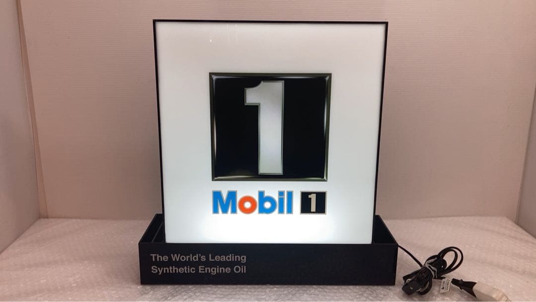 昭和レトロ 非売品 ヴィンテージ Mobil 1 モビールワン 電飾看板