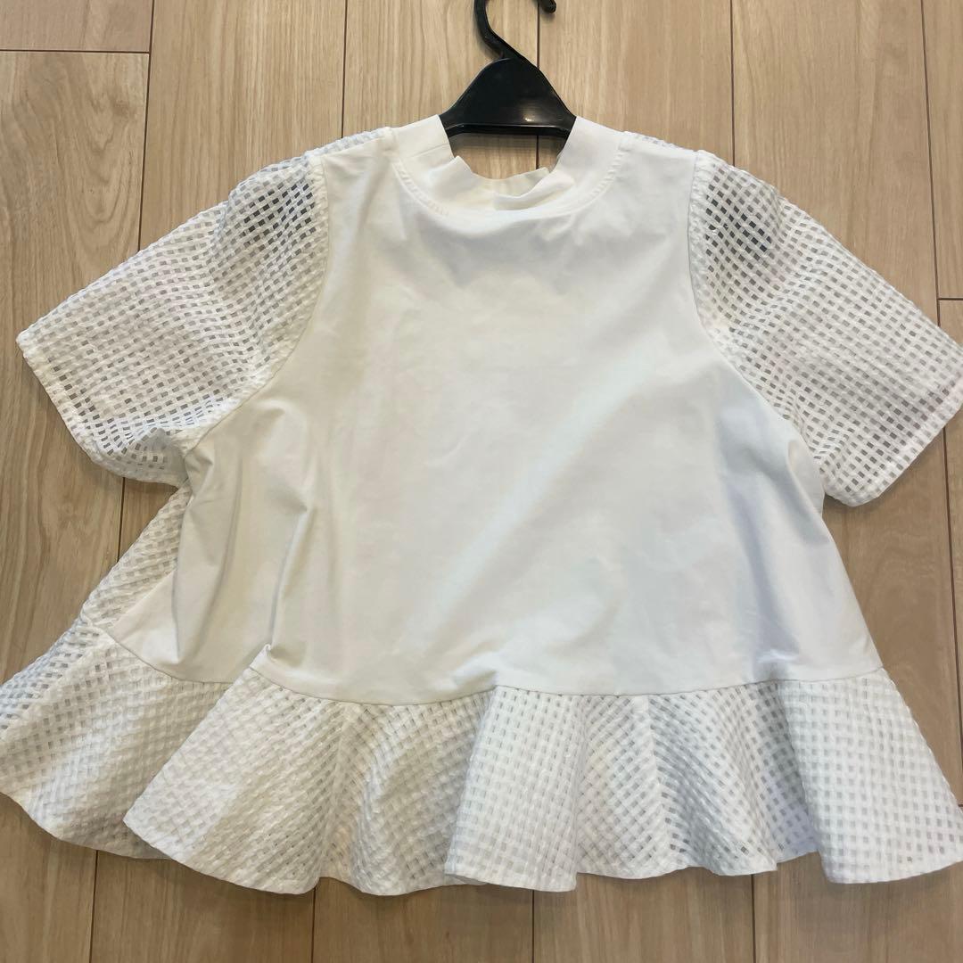 Gypsohila ペプラムトップス ホワイト