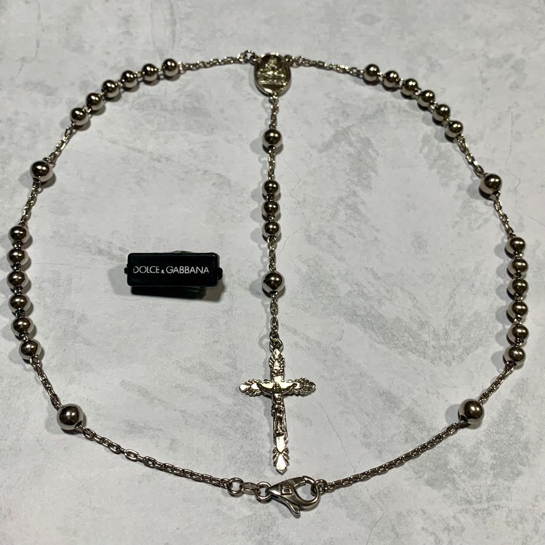 DOLCE&GABBANA 】ドルガバ ロザリオネックレス シルバー - メルカリ
