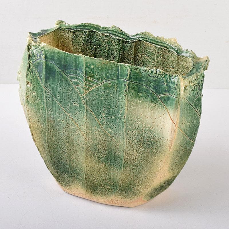 わさび様専用 織部焼 加藤敬也作 花生 扁壷 共箱 V 8184 - メルカリ