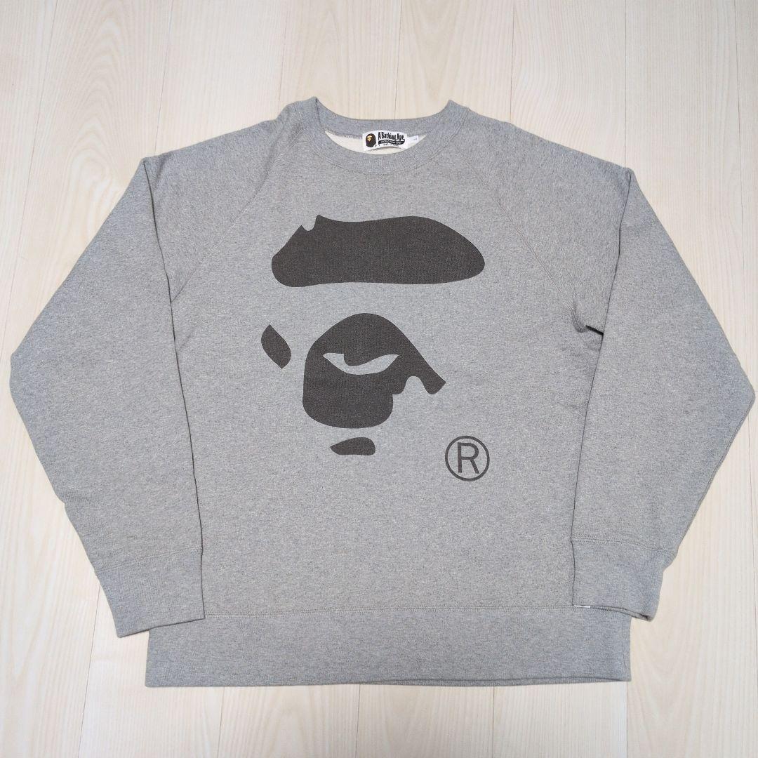 A BATHING APE BAPE グレー スウェット トレーナー L 中古・古着通販】BAPE BY A BATHING APE (ベイプバイアベイシング