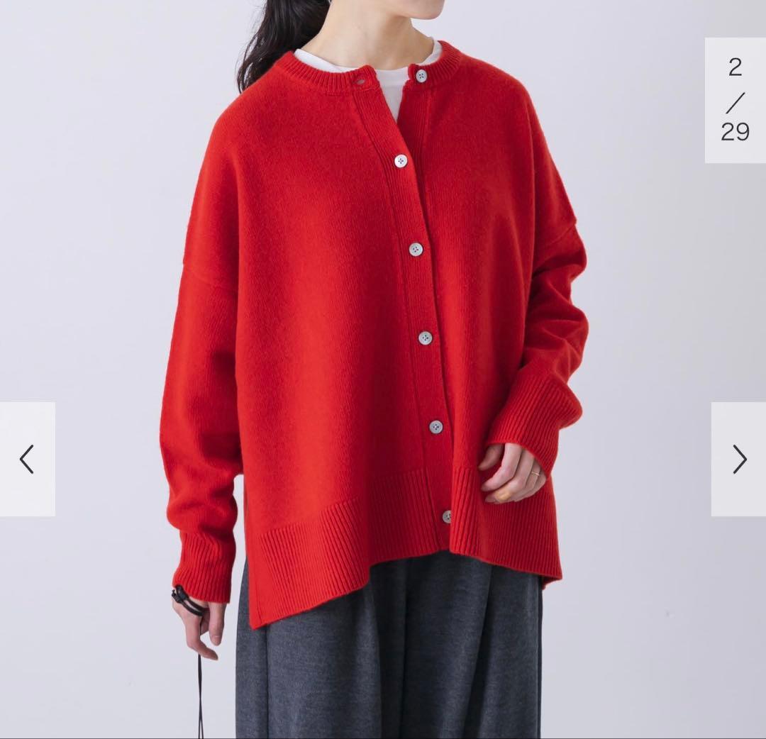 着用1回のみ美品○ 完売 かぐれ ハミルトンクルーネックカーディガン 25AW カグレ かぐれ ハミルトンクルーネックカーディガン （ミント