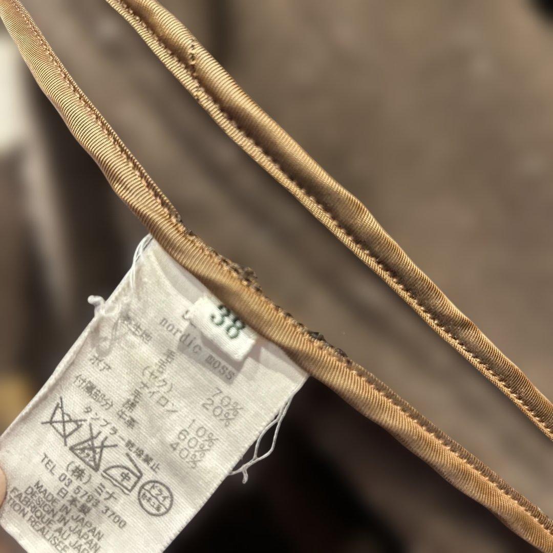 ミナペルホネン ダークブラウン ダッフルコート フード付き - メルカリ