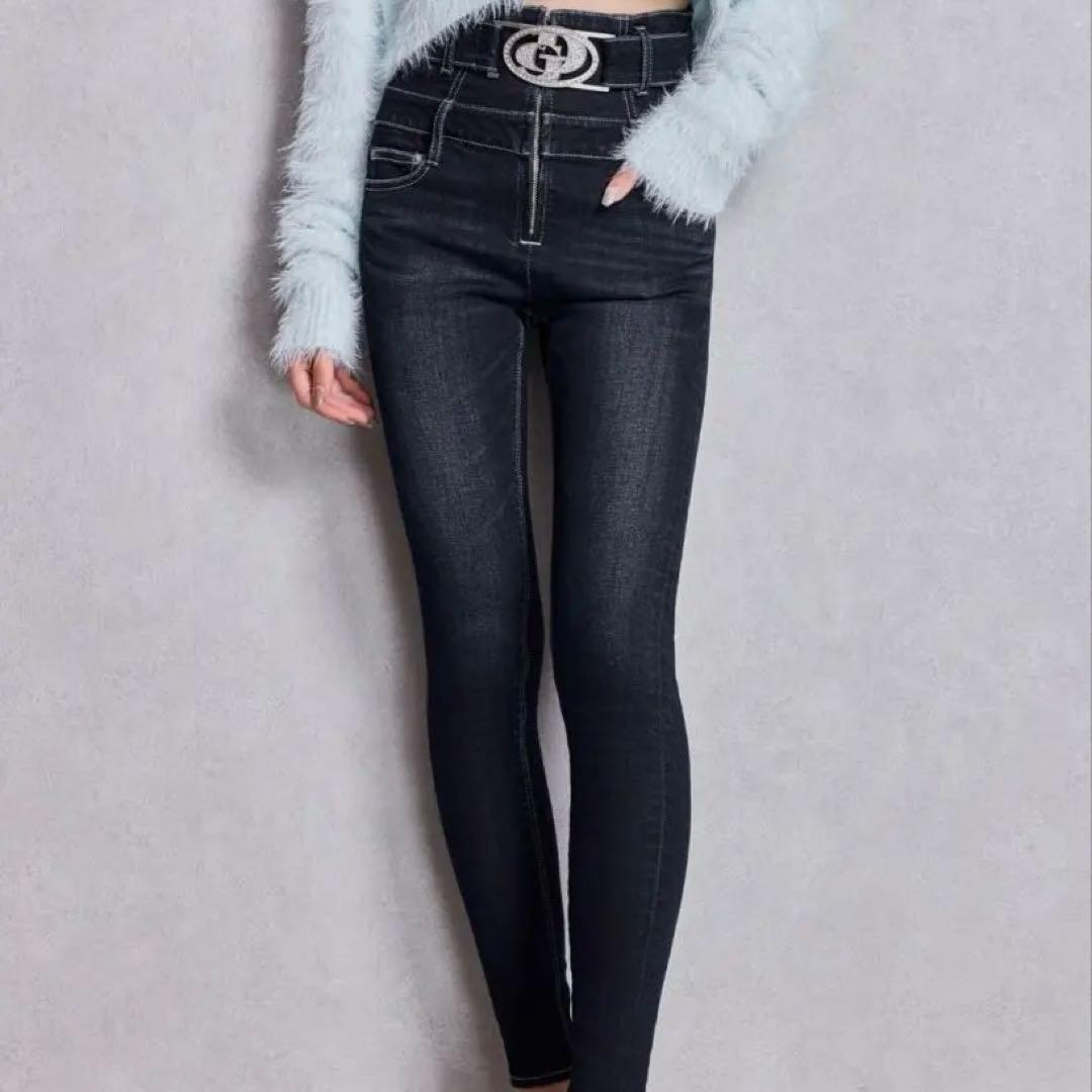 GYDA スキニーデニム 試着のみタグ付き♡Sサイズ完売 GYDA（ジェイダ） パンツ デニム ジーンズ ミドルウエスト BACK SKIMPY