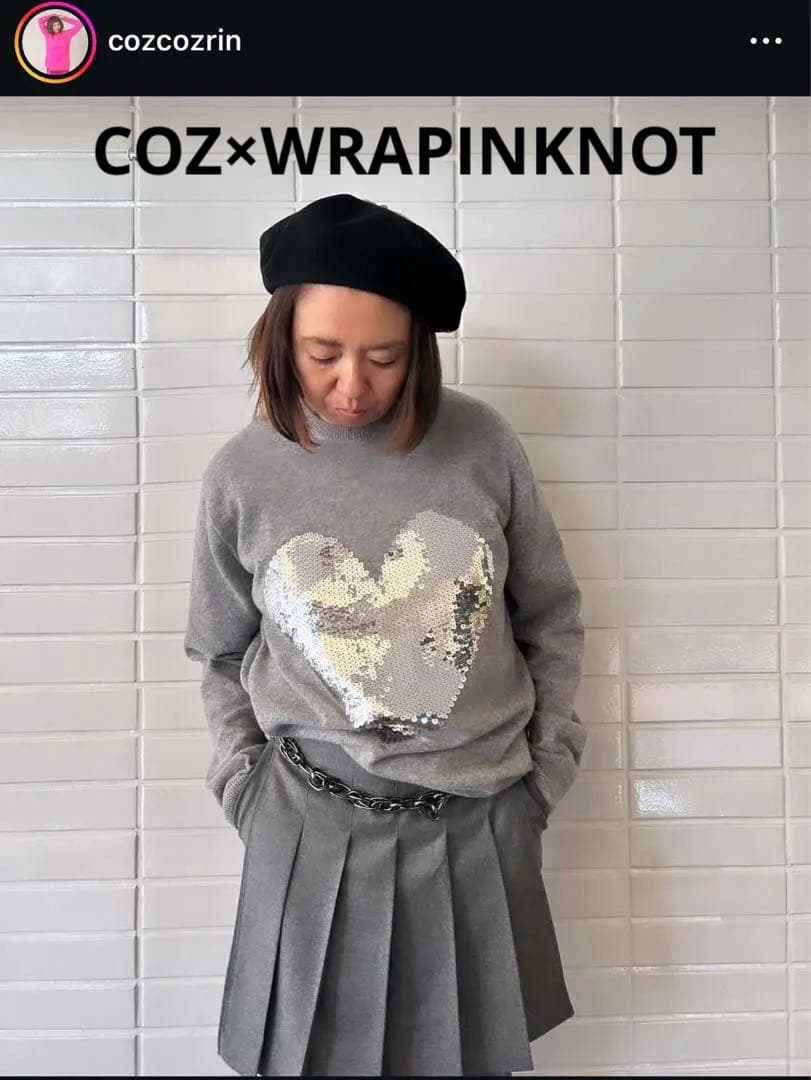 WRAPINKNOT COZ ハート柄セーター