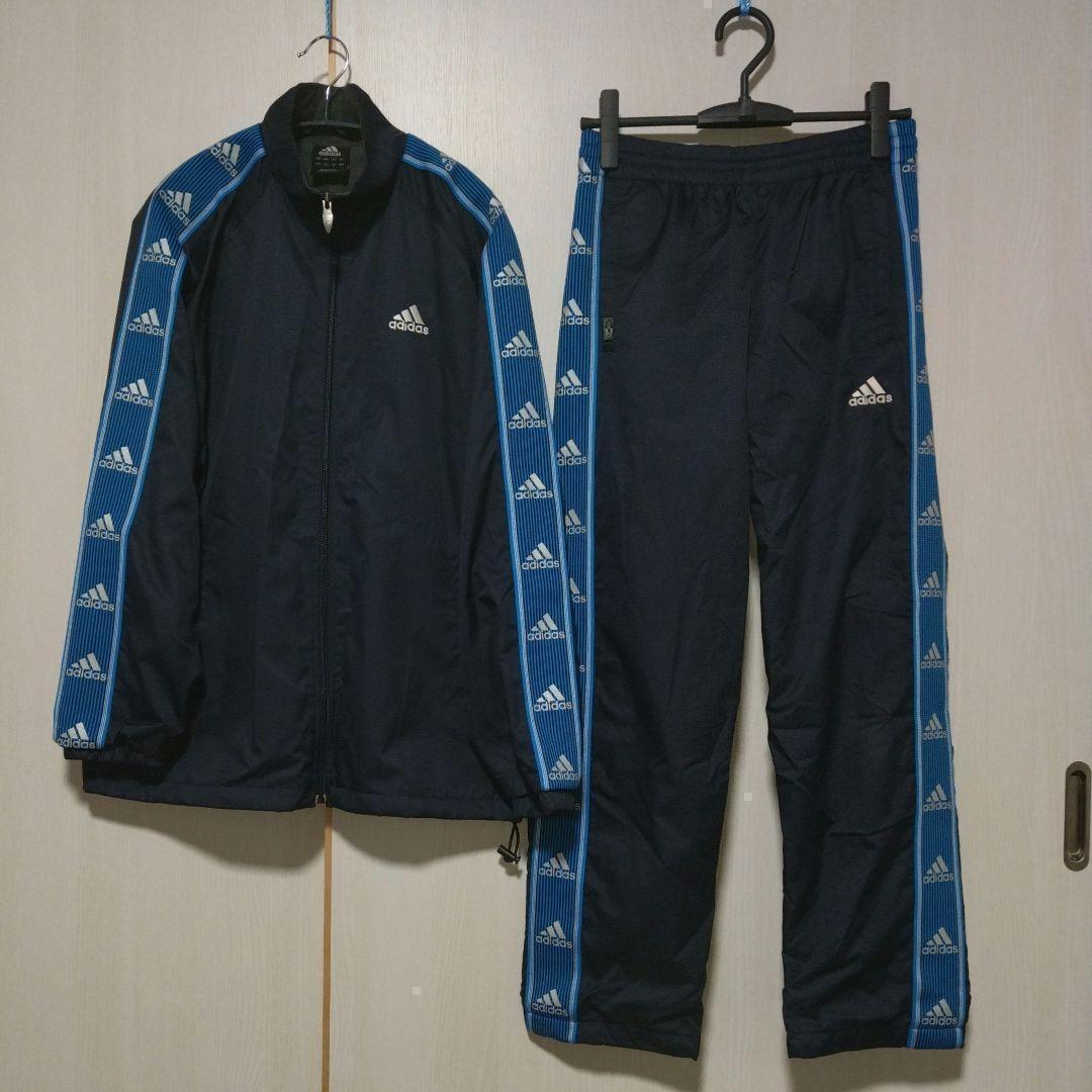 アディダス adidas ジャージ 上下 セットアップ メンズ Sサイズ 紺/青