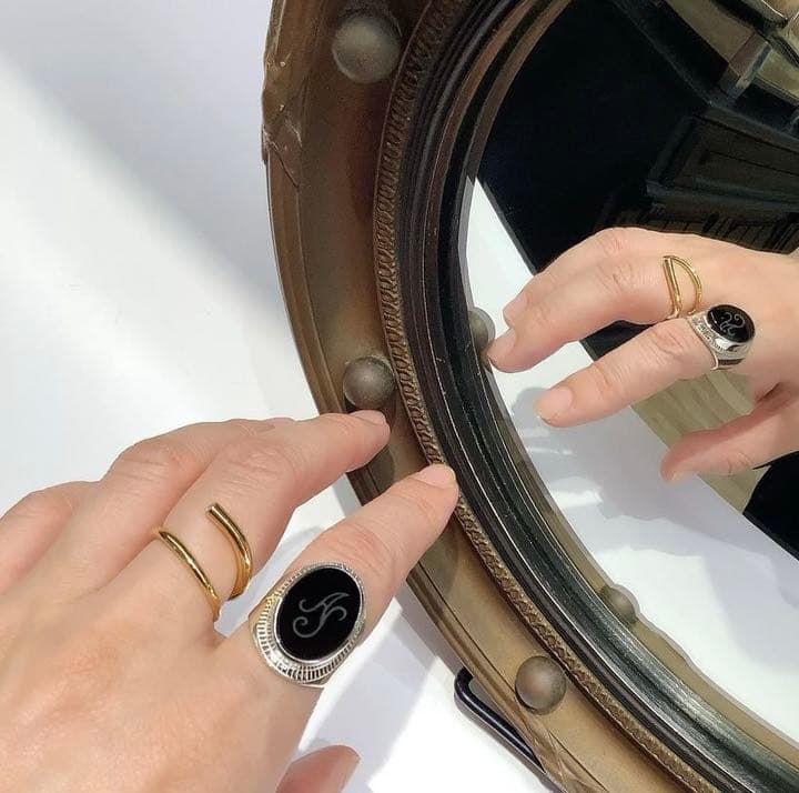 アガットagete 復刻オニキスリング シルバー 15号 - メルカリ